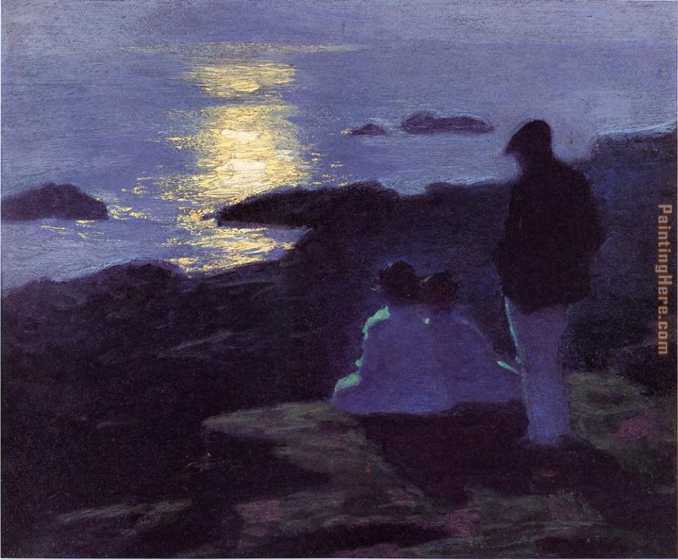 A Summer's Night painting - Edward Henry Potthast A Summer's Night art painting